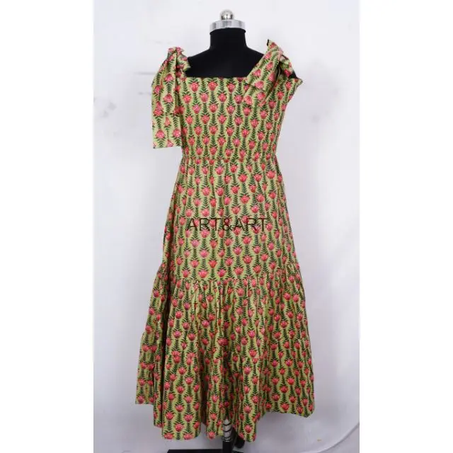 Индийское хлопковое женское повседневное летнее платье с запахом в богемном стиле длинными рукавами новейшие модели пляжный подарок оптовая продажа корейский стиль