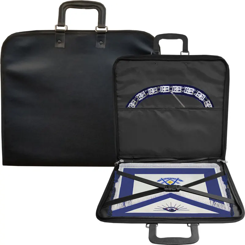 Masonic Regalia Apron Briefcase With Yellow Square Compass High Quality Masonic Cases high quality case different size pockets