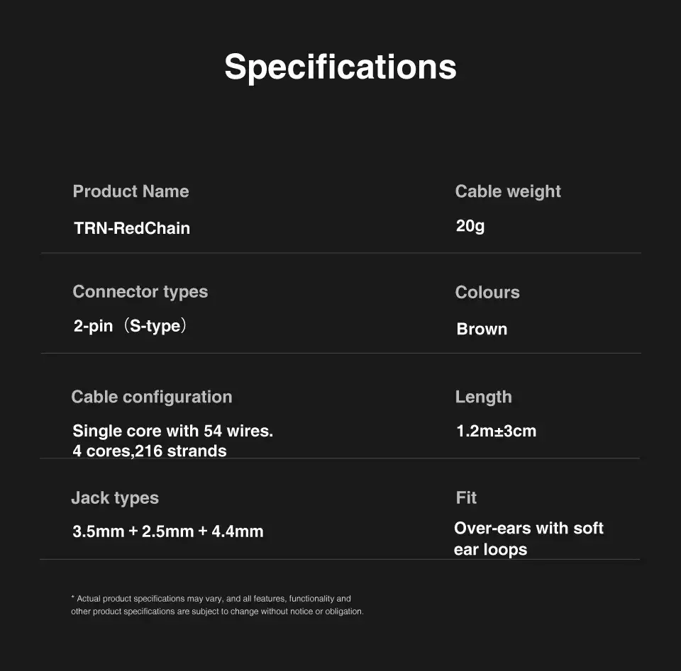 TRN Redchain 4 Core Earphones Silver Plated HIFI 0.75mm 0.78mm MMCX/2Pin Connector Upgrade Cable