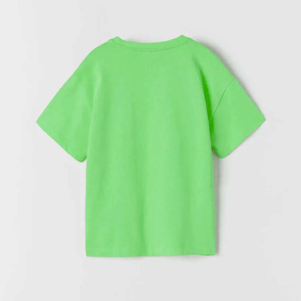 New Design Custom Lovely Cartoon Print Round Neck Comfort Short Sleeve Kids Wear  T- Shirt  Smart  Look