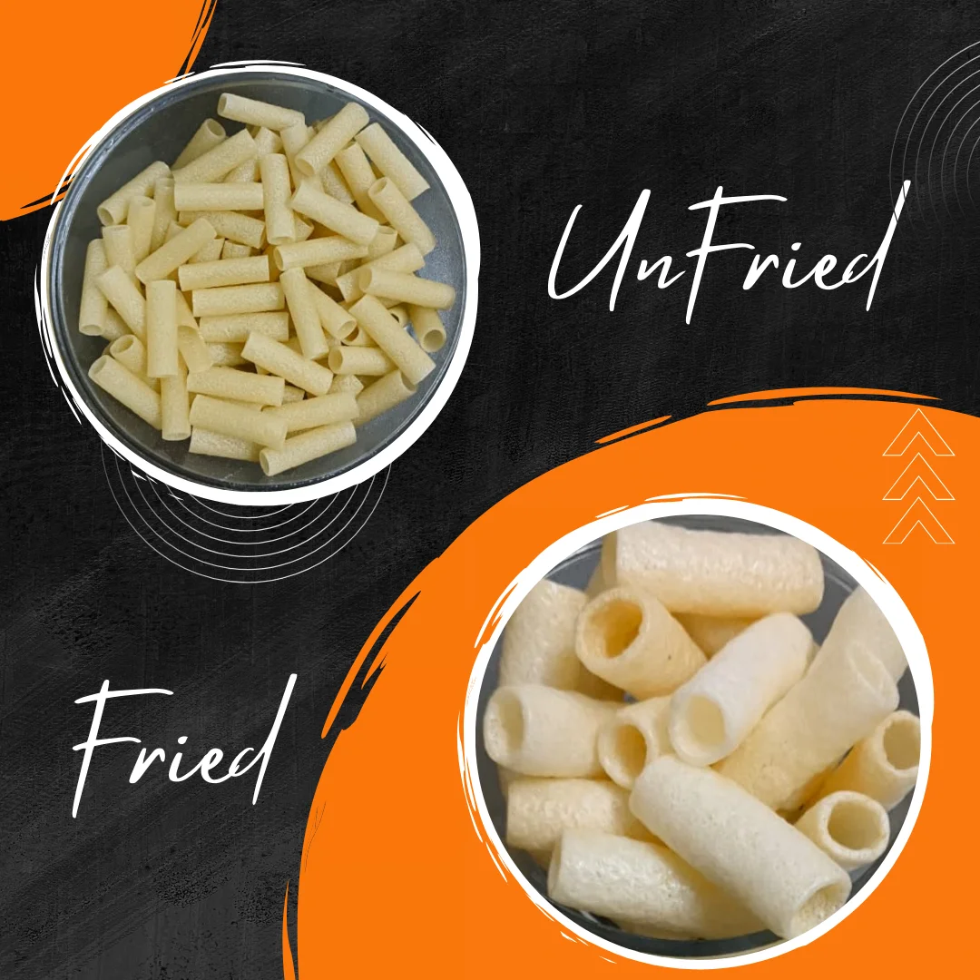 White Unfried Fryums Grain Snacks Delicious and Healthy Snack Food