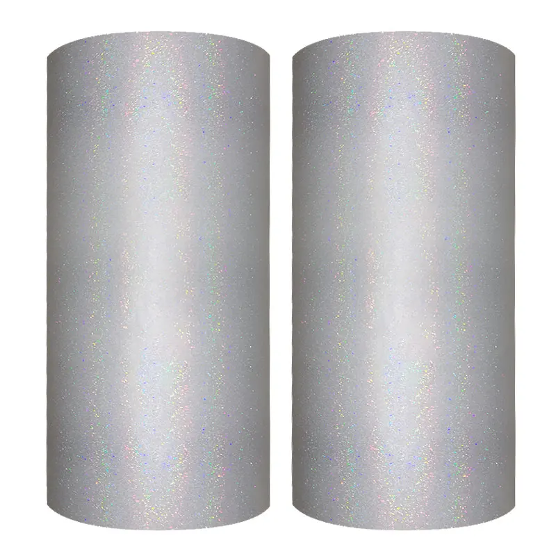 New arrival flash glitter digital inkjet printing 60CM 30CM*100M roll glitter DTF film pet film for dtf printing vinyl film