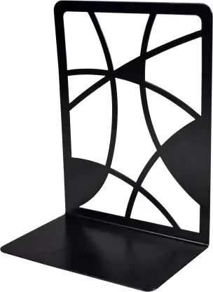 1 Pair Black Iron Note Metal Bookends /Book Ends / Holder For Home School Office Stationery/ Library Usage In Wholesale
