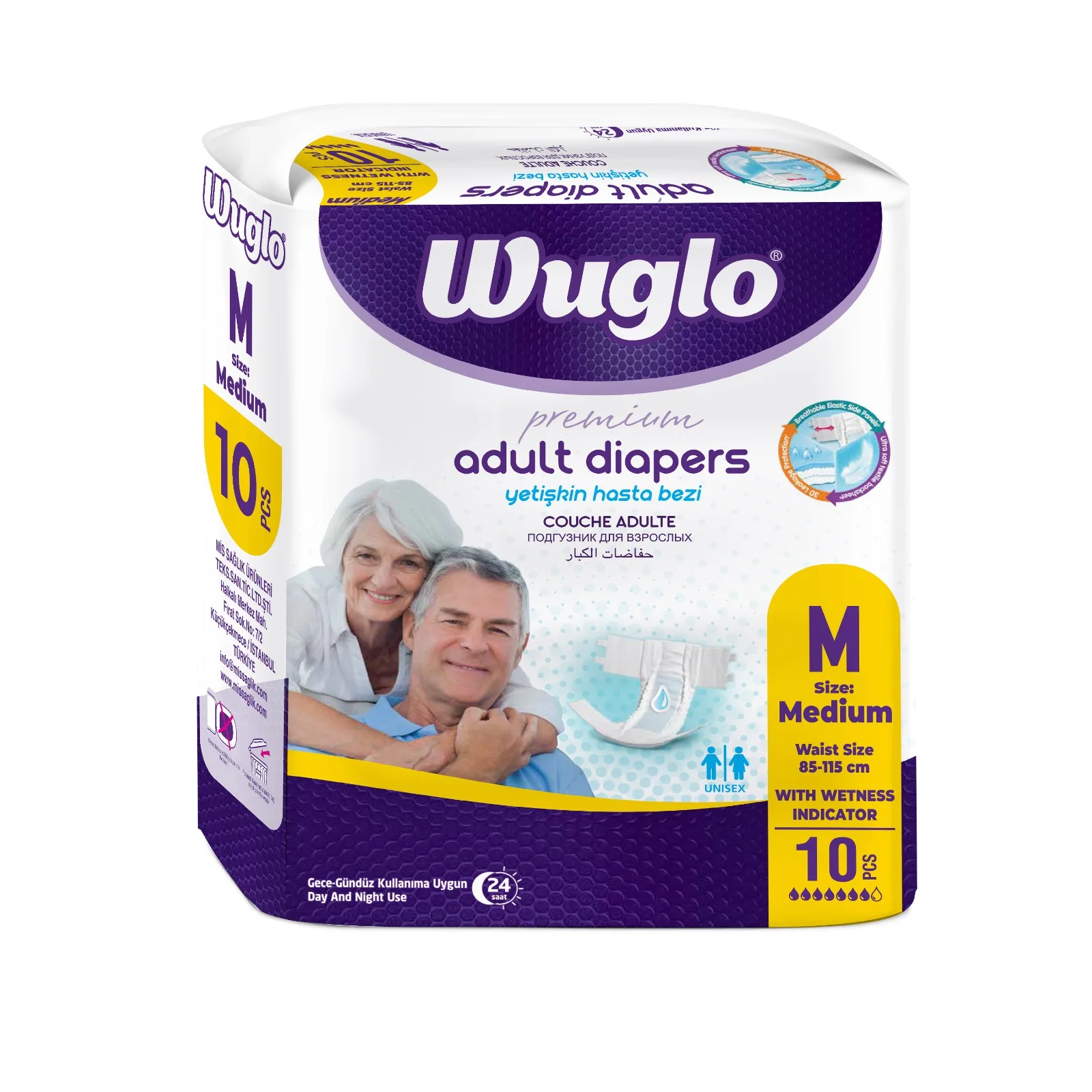 Premium Disposable Adult Diaper from Turkey Breathable Cotton Material Size XL & XXL Leak Guard Cheap Adult Diapers