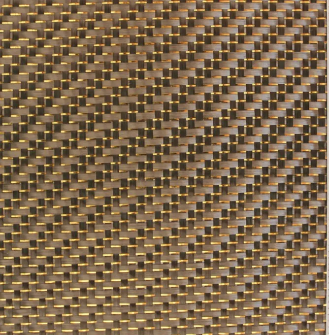 golden reflection fiberglass carbon fiber fabric in Plain