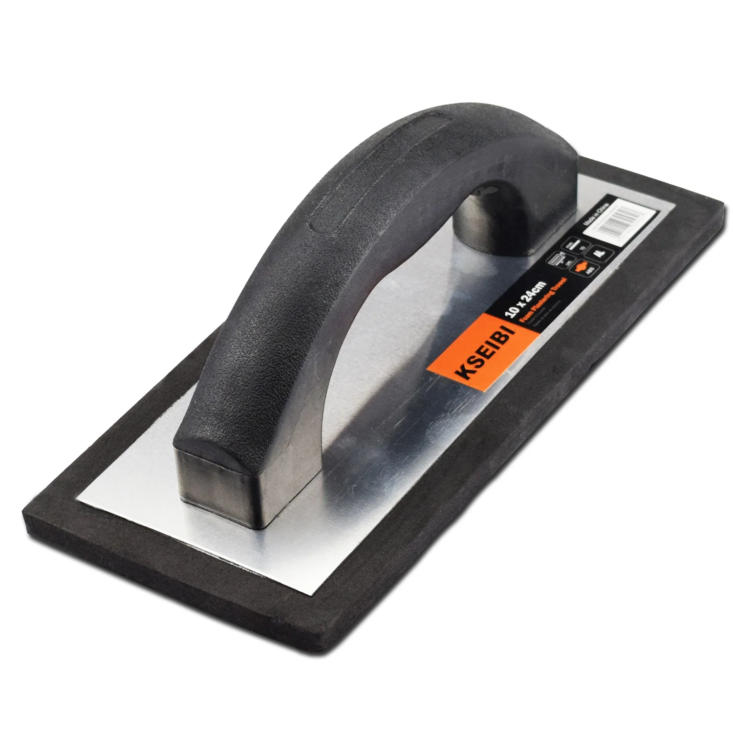 KSEIBI High Quality EVA Plastering Trowel/Black 10x23cm With Plastic Handle