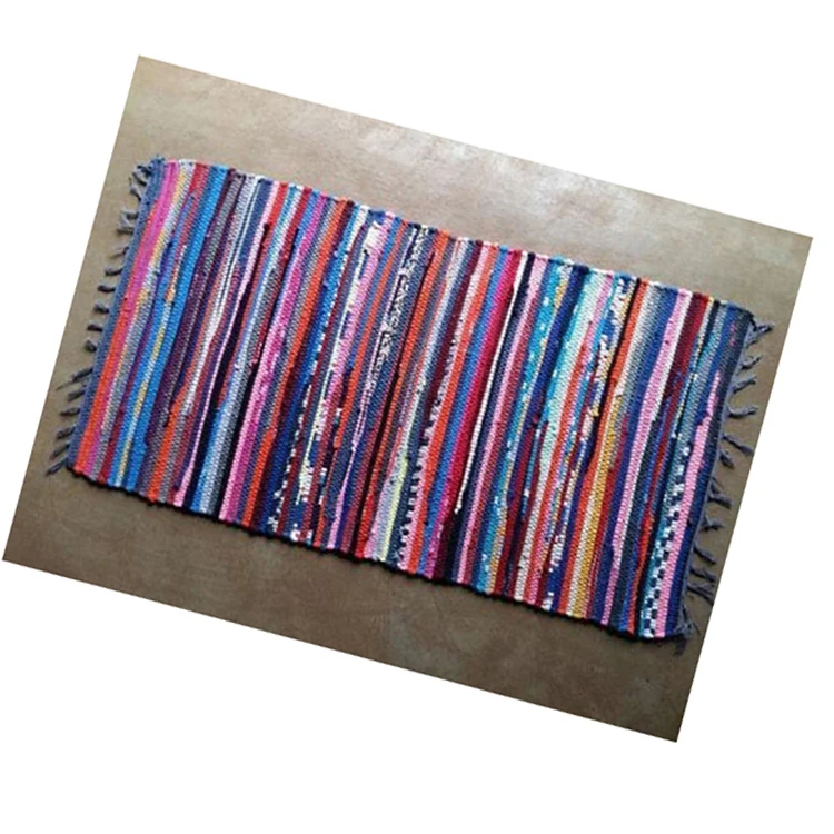 Hot Exclusive Sale on Durable Quality Non-slip 100% Cotton Dhurrie Mats for Doors from Genuine Indian Wholesaler at Low Price