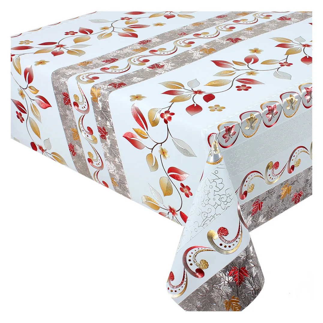 Printed tablecloth supply with hot stamping on flower tablecloth rolls in stock