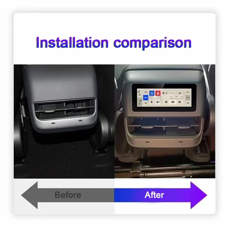 Car rear seat entertainment screen for tesla model 3 model y Tesla Touch Screen Climate Music Player Control Screen