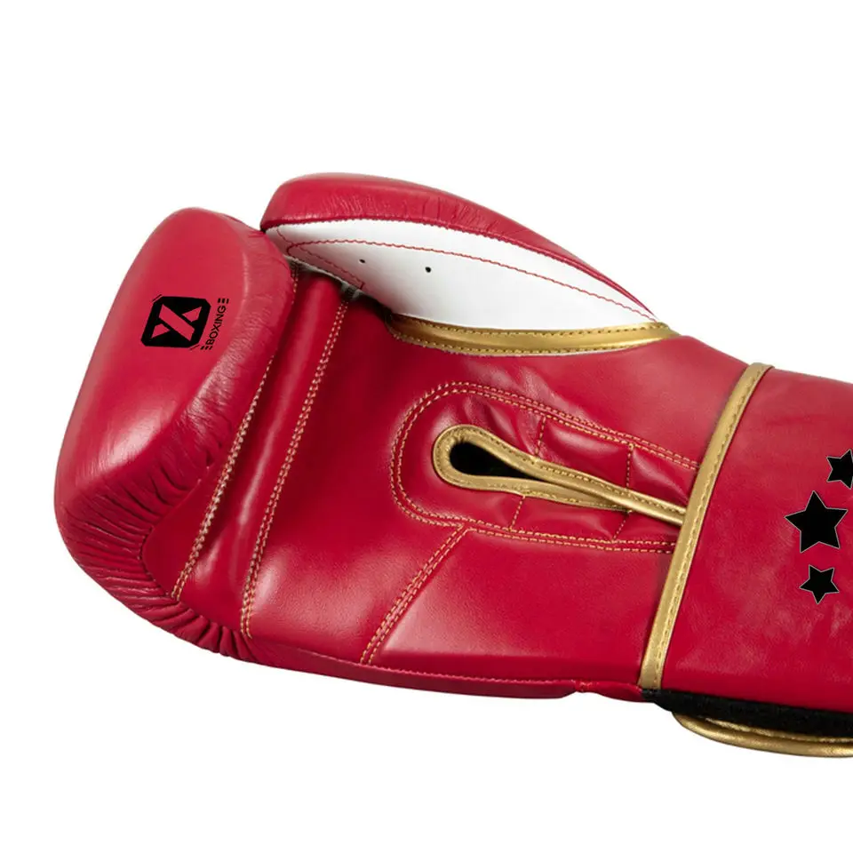 Wholesale Professional Red Black Boxing Gloves PU Leather Sizes 8oz 12oz 16oz with Customizable Logo