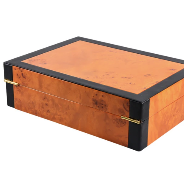 Manufacturers custom new cigar case splicing PU leather cigar case cigar humidor