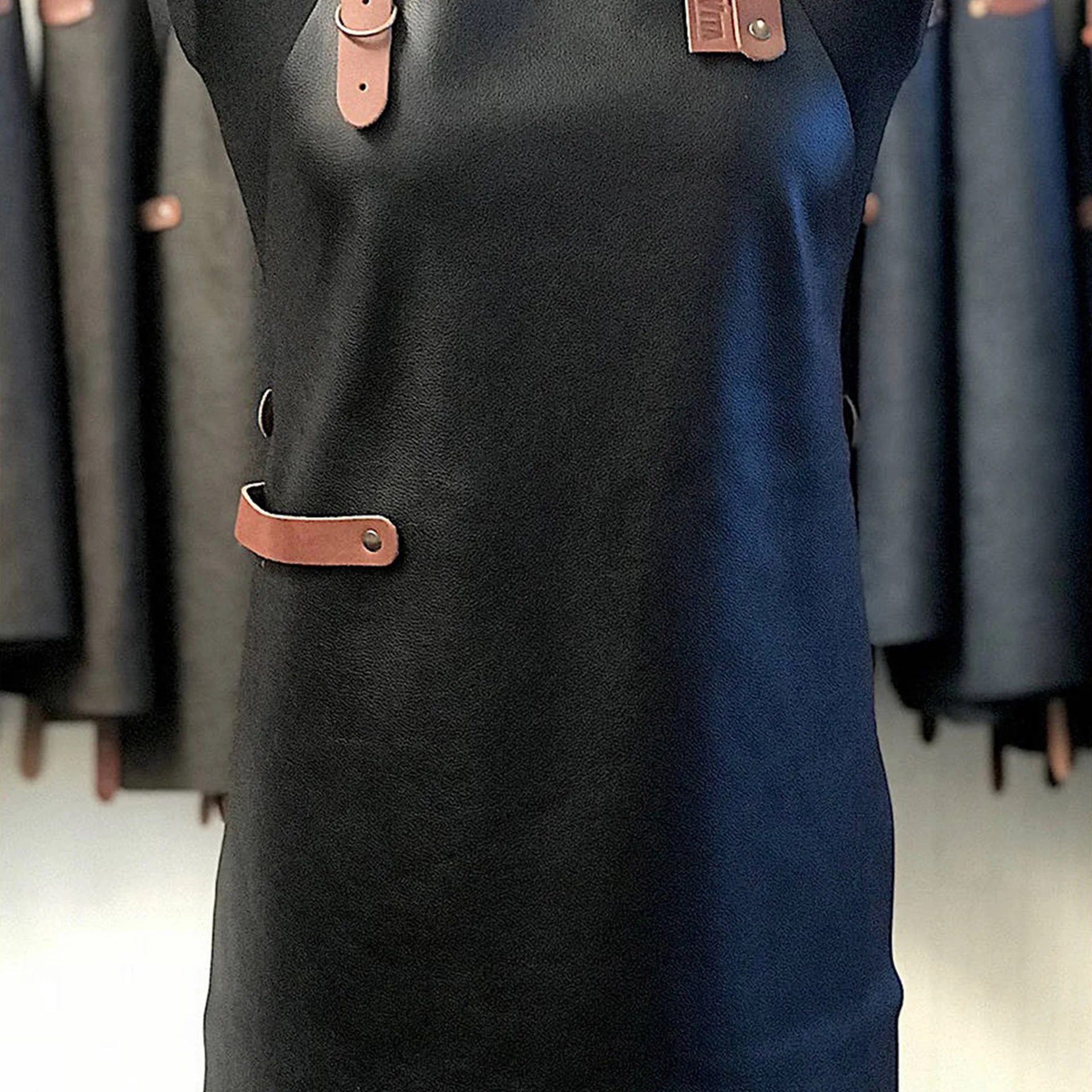 2024 Leather Apron Waterproof Oil proof Extra Long Apron with Sleeve Thicken Adult Make Low Cost Products