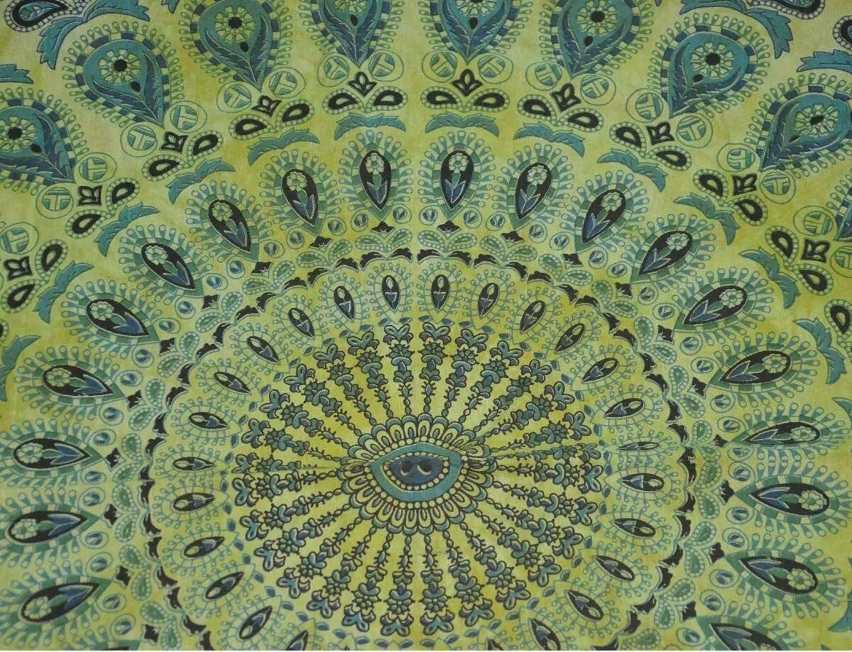 Beach Towel Wall Hanging Yoga Mat Woven Fabric Home Decor with Printed Mandala Pattern for Picnic Mat and Table Cover