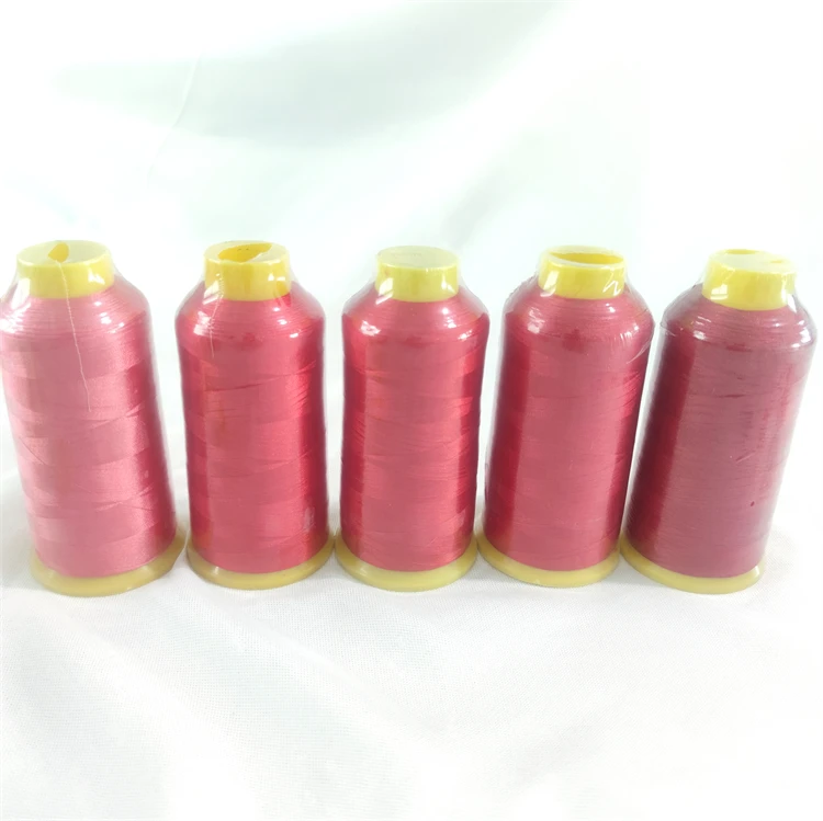 Changxu China75D 120 D Red Series 100% Polyester High Quality Embroidery Thread For embroidery Machine