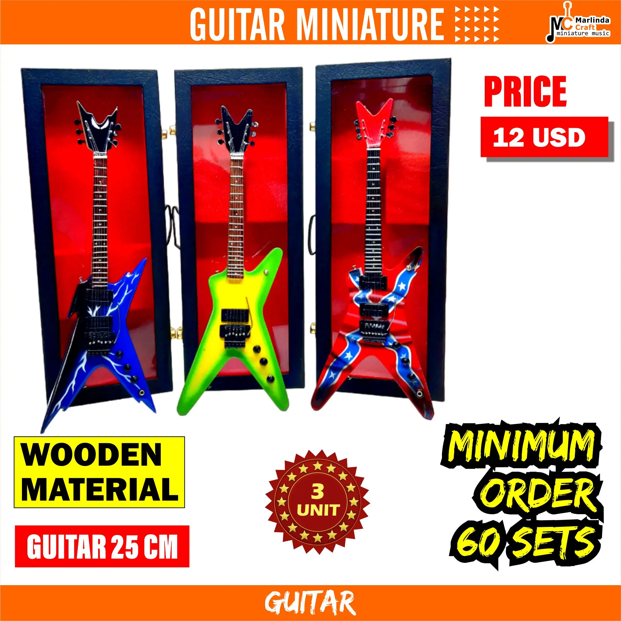 Mini Guitar Famous Band in the World with PANTERA Tribute Merchandise