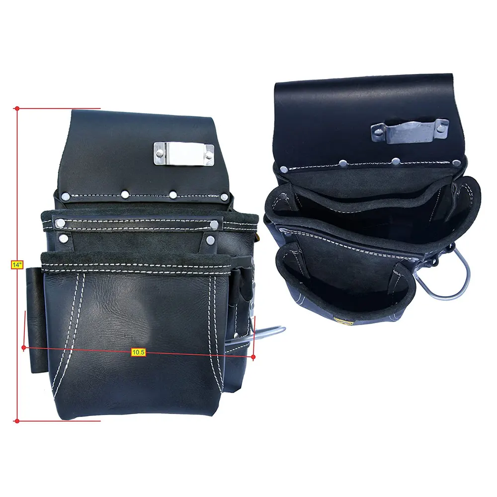 New Arrival Solid Color PU Leather Manufacture Leather Tool Bags / Top Quality Low Price  Leather Tool Bags For Sale