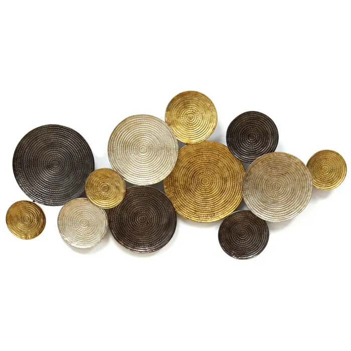 Decorative Wall Accent Interior For Home Decor Metal Wall Art Top Quality Unique Design Handmade Golden & Silver Colours Hotels
