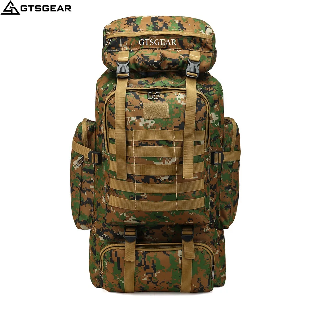 GTS BPL41 C4 водонепроницаемый большой вместимости 80 л камуфляжный рюкзак для путешествий на открытом воздухе и альпинизма оптовая продажа дроп-доставка
