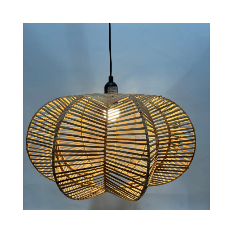 Best Price Light Chandelier Ceiling Rattan Handmade For Coffee Decor Vintage Style Plastic Jar Packing From Vietnam Manufacturer