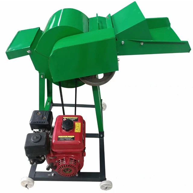 Chinese Forage Chopper With gasoline engine Malaysia Cattle Portable Grass Hay Bale Chaff Cutter And Grain mill