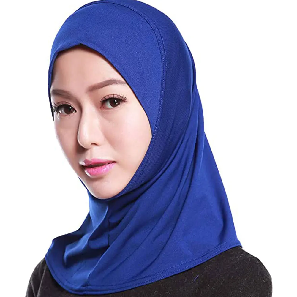 Wholesale Sparkle Shawls Muslim Women Sports  Hijab Under scarf  Full Cover Hijab Neck Cover Head Wear