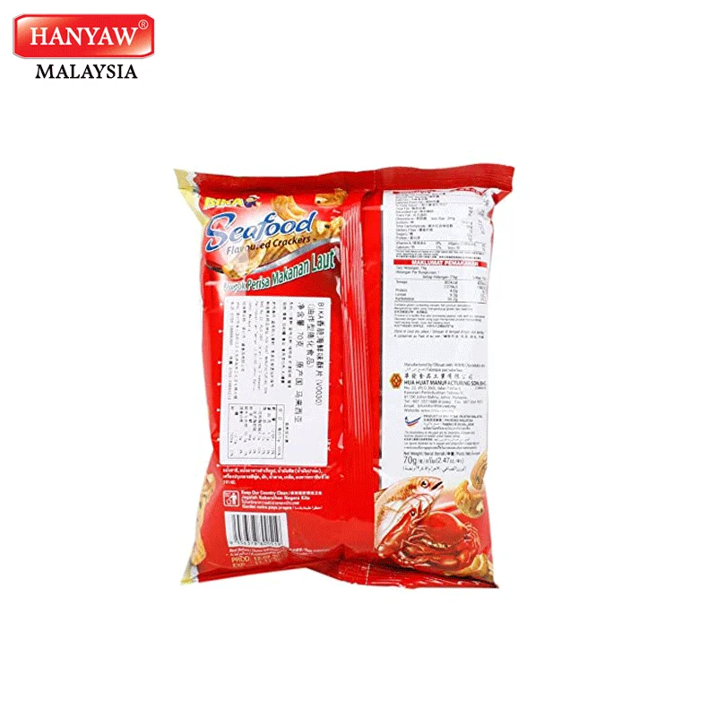 [Malaysia] Fast Shipping + Halal Certified Bika Seafood Flavoured Crackers ( 10 pcs x 6 Bags x 70g / Ctn )