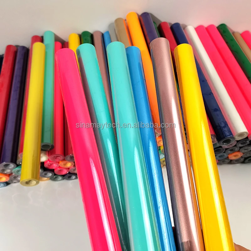 Shunaimei wholesale heat press pu transfer vinyl flex htv vinyl iron on pu heat transfer vinyl for textil