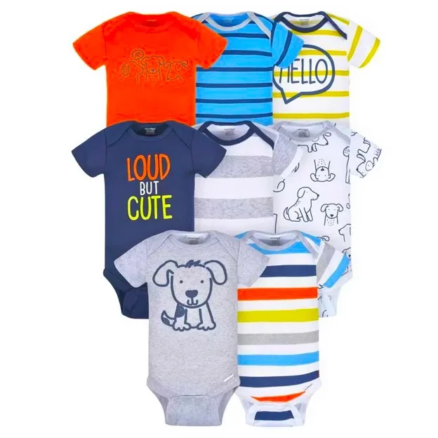 Cartoon Cute Casual Long Sleeve Baby Jam Coat New Born Design 3 Pcs/pack Baby 100% Cotton Cute Printing Custom Low MOQ Baby Body