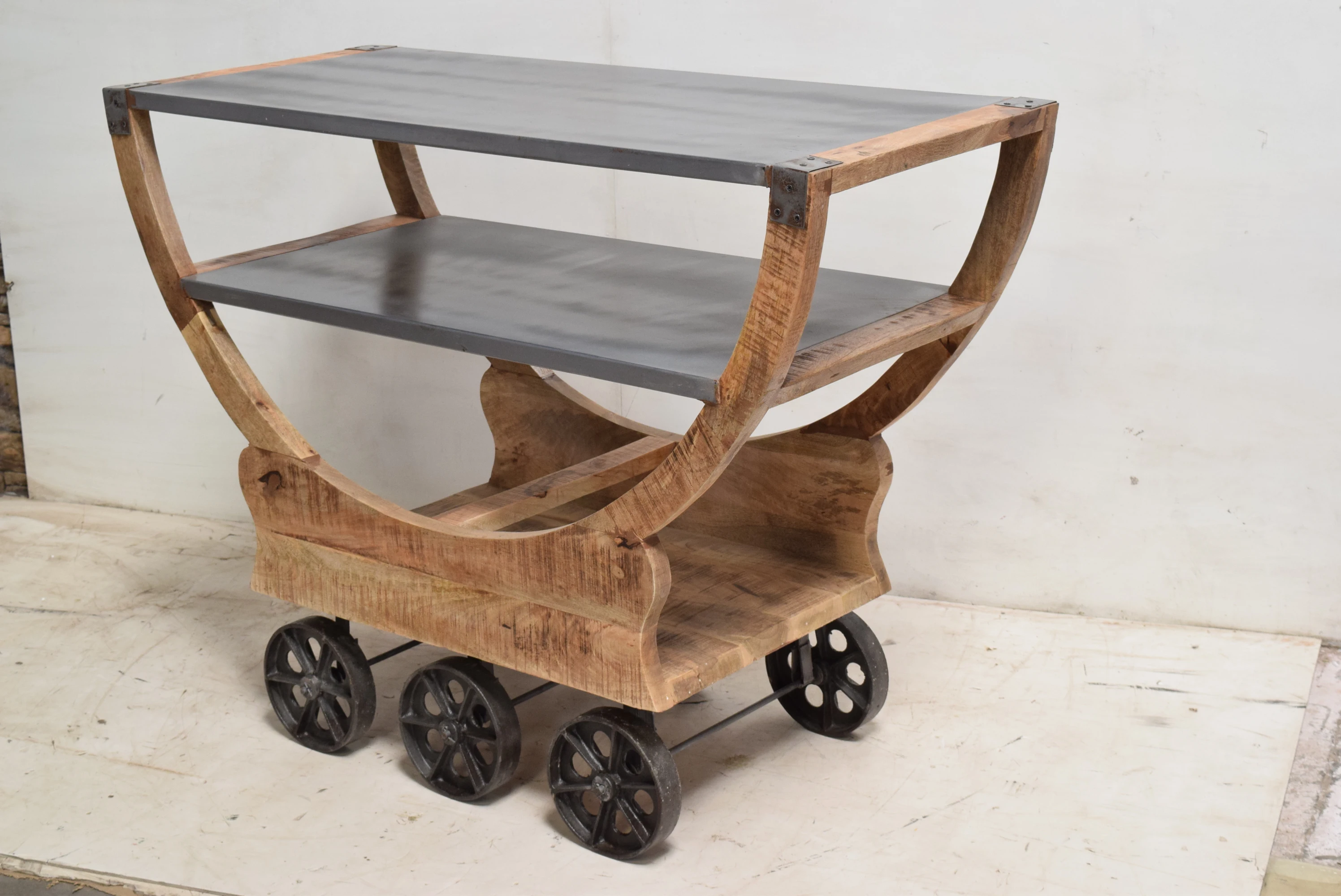 Modern Islands Trolleys Shelving Wood Board Utility Carts Organizer Storage Trolley Kitchen Rolling Cart