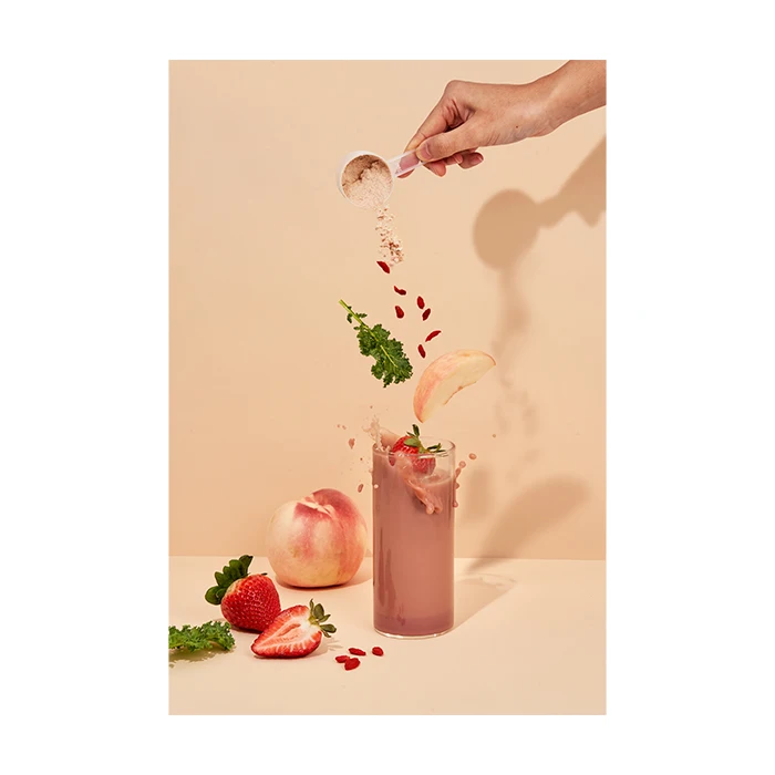 Recommended High Quality Complete Plant Protein + Collagen Booster Strawberry from Thailand