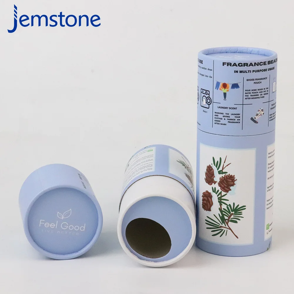 Индивидуальная печать ароматических бусин цилиндрическая бумажная трубка упаковочная коробка экологически чистая бумажная трубка круглая картонная трубка упаковка