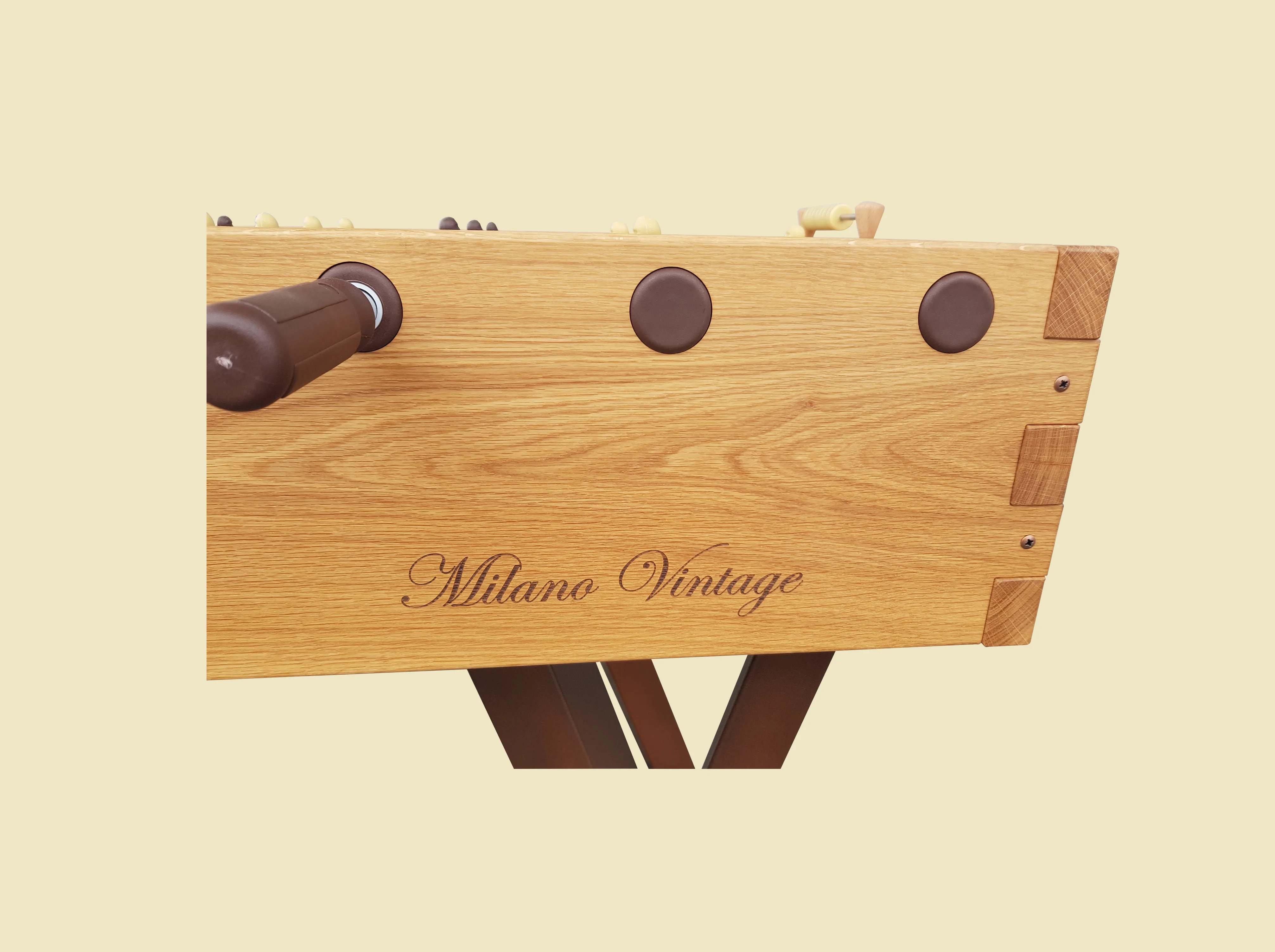 Super Style Solid Wood Foosball Table Milano Vintage Professional Indoor Rods MDF Material Made in Italy for Family Children Use