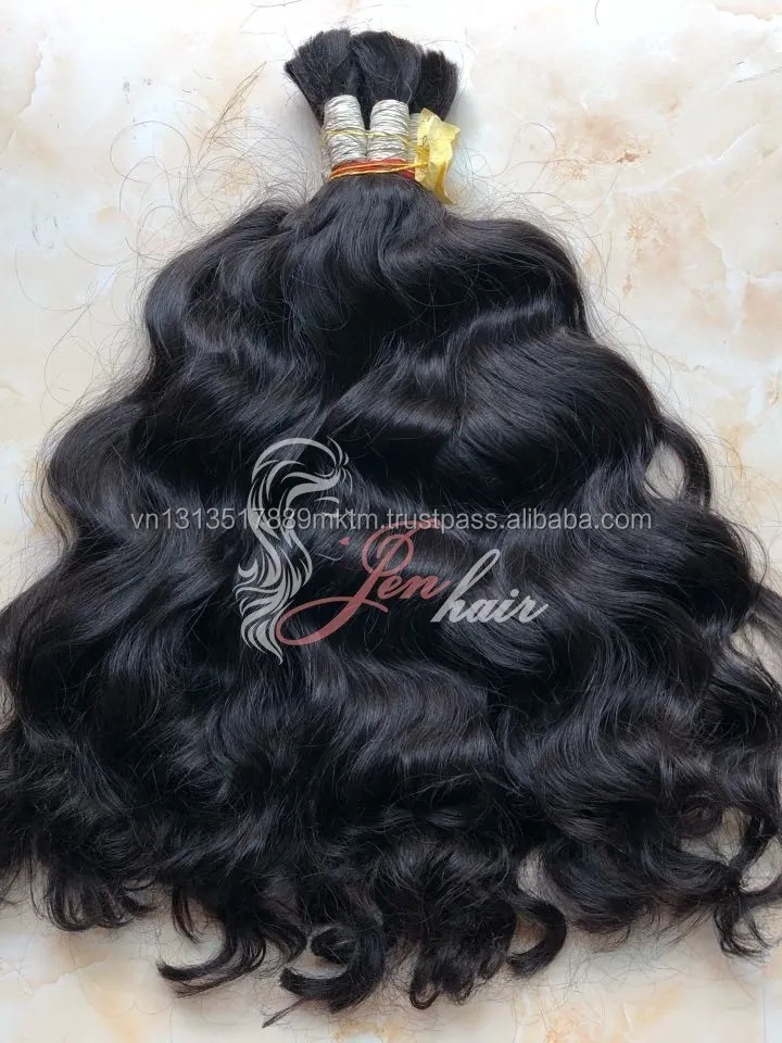Высококачественные необработанные волосы для наращивания натуральные без пряди глубоких волн от вьетнамской фабрики волос