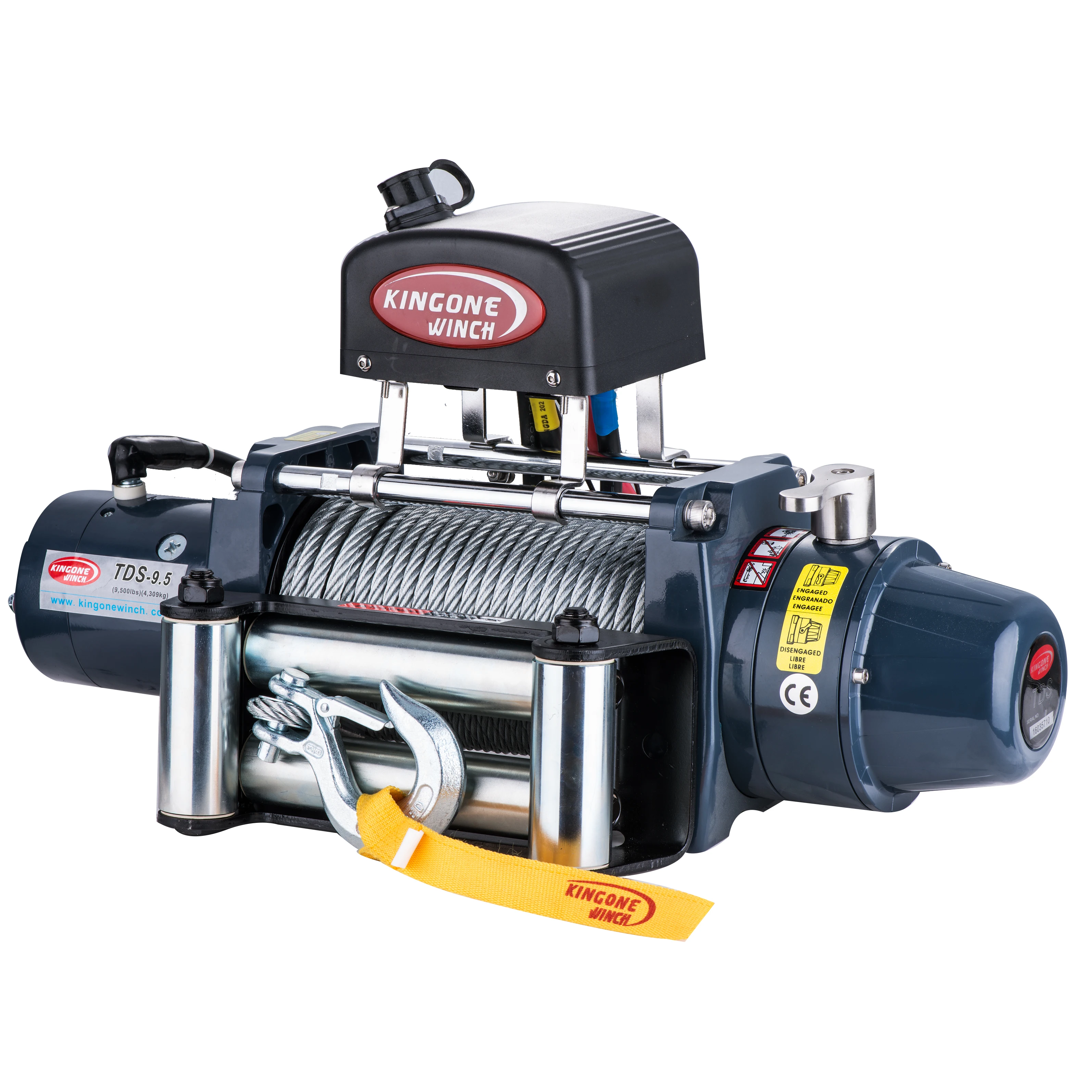 KINGONE 9500lbs 12V/24V Electric SUV Winch Waterproof IP67 with Wire Rope