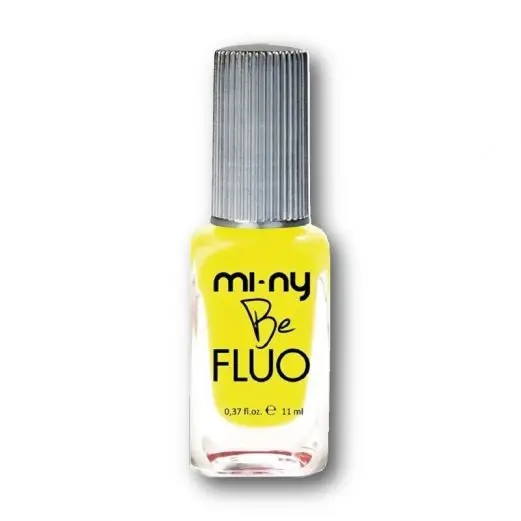 MI-NY  ITALIAN BRAND, BE FLUO COLLECTION  4 FREE NAIL POLISH, NON TOXIC, COLOR YELLOW, SIZE 11 ML