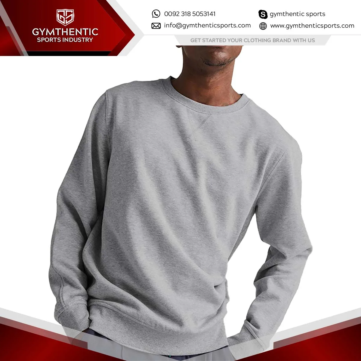 Premium Quality Regular Fit Full Sleeves Round Neck Mens Sweatshirts Front Water Proof Zip Plain Solid Colour Polyester Material