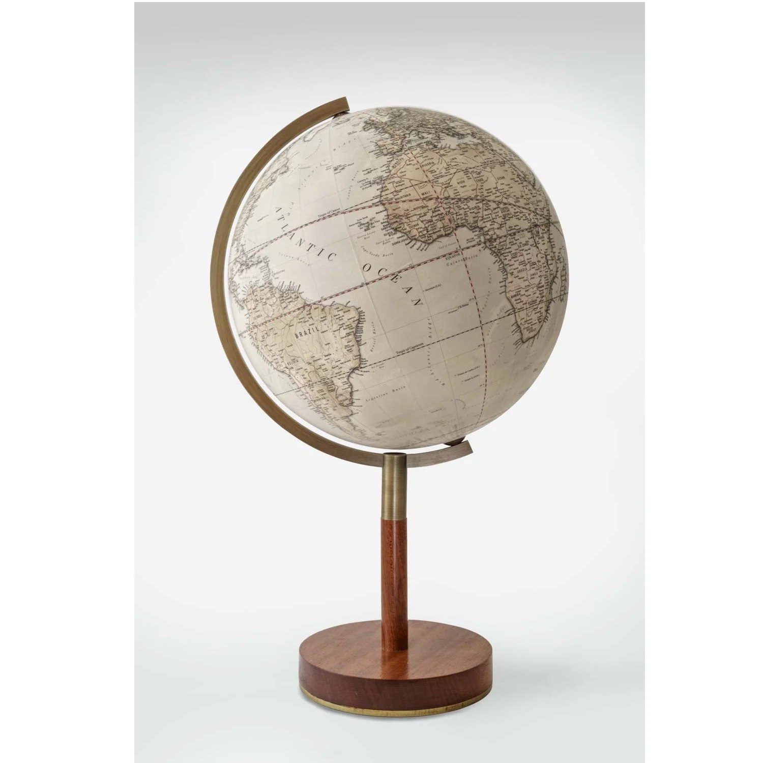 Modern Luxury Earth Globe with Vintage Style Wooden and Resin Material Iron Stand for Wall Decorative Christmas Holiday