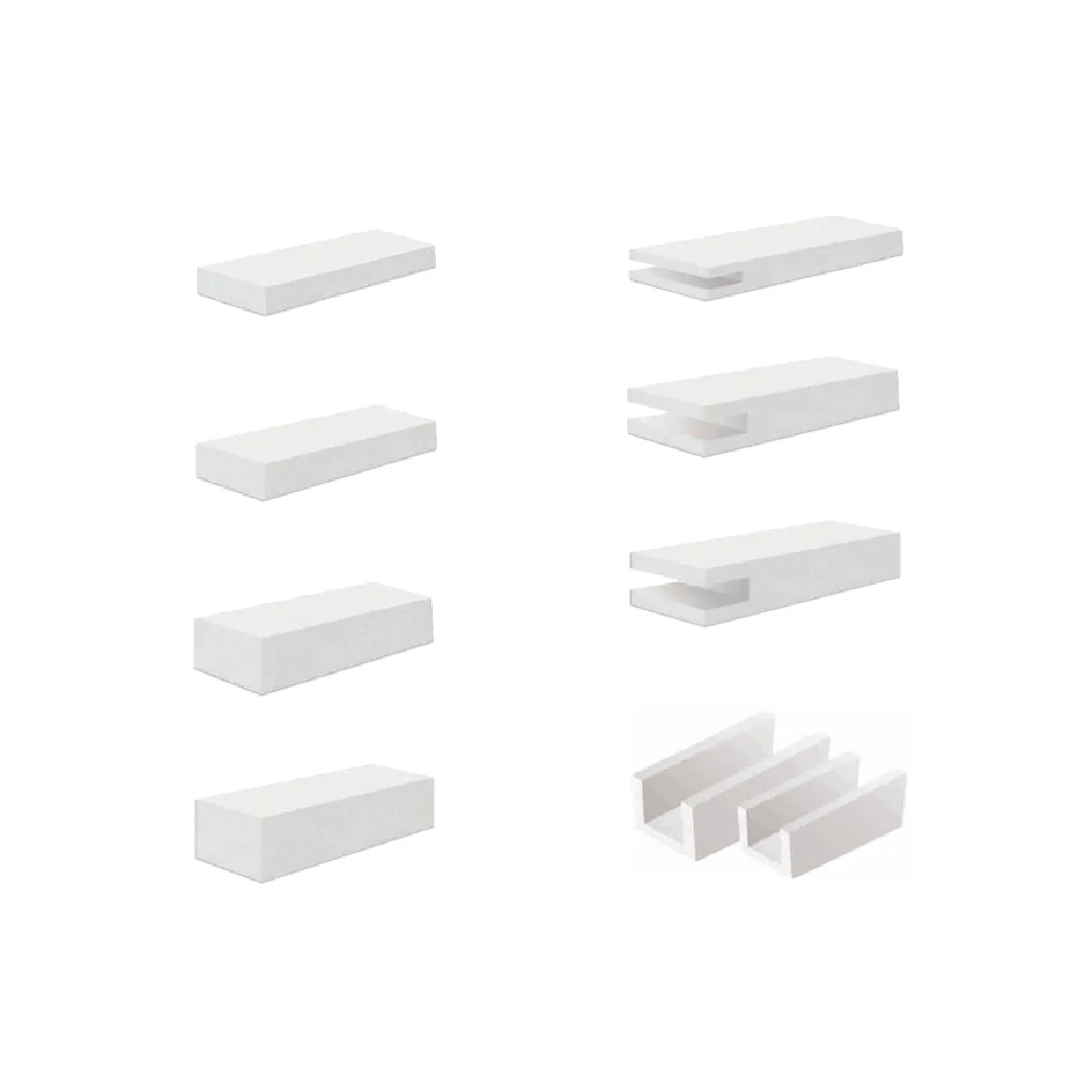 Home Decor AAC BLOCKS Industrial Rectangular Aggregate Concrete Construction Autoclaved Aerated Concrete Block