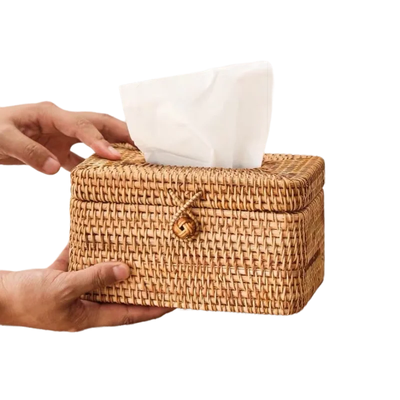 Коробка для салфеток из ротанга держатель хранения воды гиацинта Бамбуковая коробка плетеной мебели дома и отеля