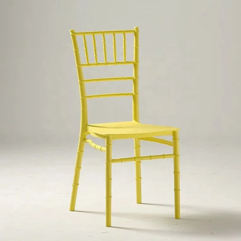 Fashion Wedding Bamboo Chair Dining Living Room Home Office Furniture Hotel Banquet Restaurant Plastic Backrest Chair
