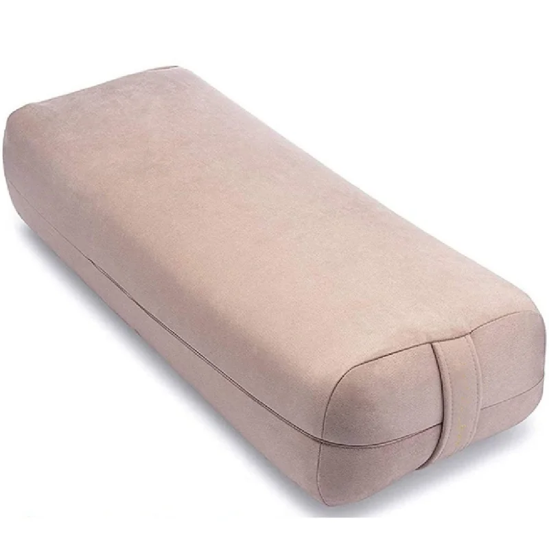 Eco-Friendly Yoga Bolster Pillow Rectangular Meditation Pillow Support with Removable Cover Machine Washable & Carry Handle.