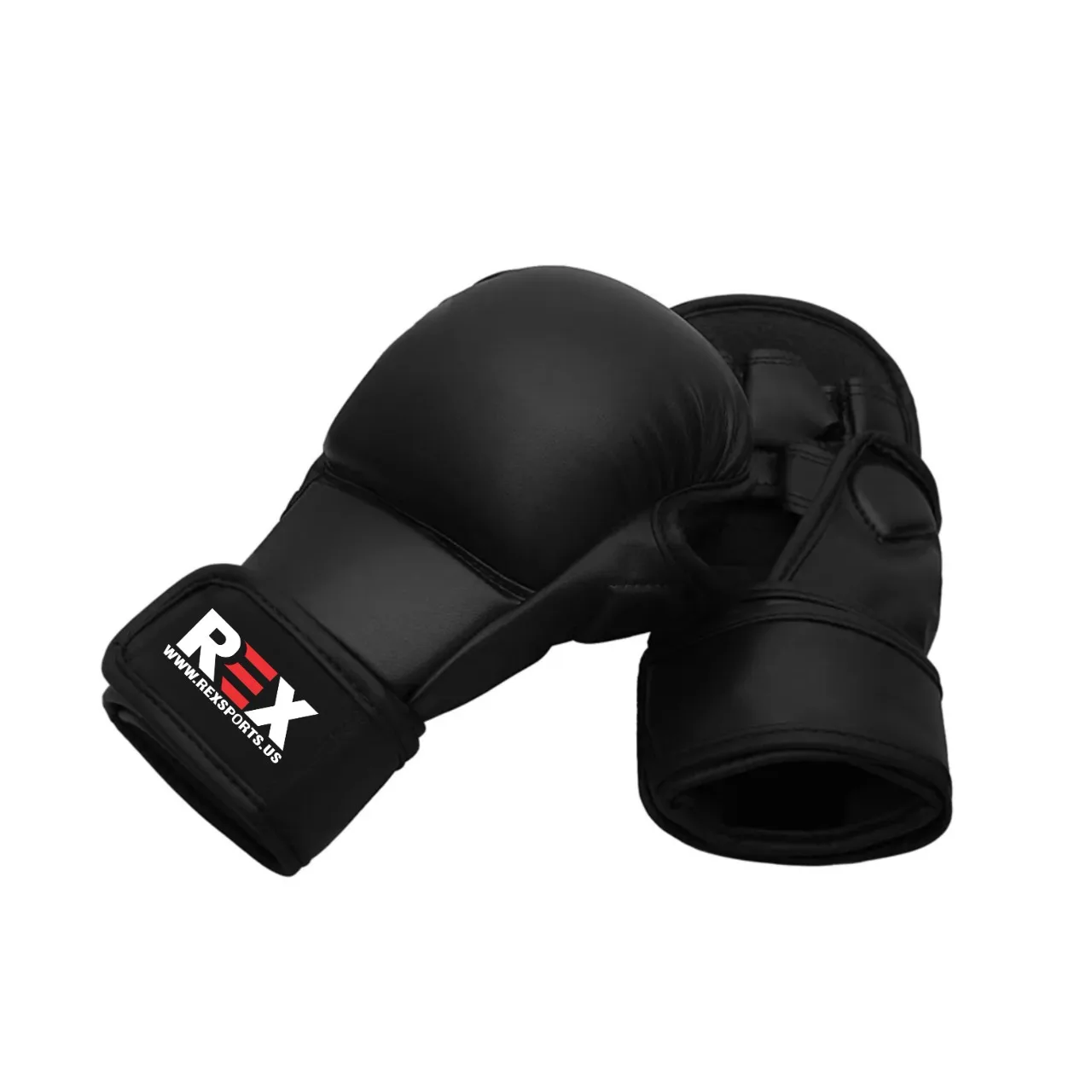 Premium Durable MMA Grappling Gloves PU Synthetic Leather OEM Wholesale Price Shooter Model Black Reinforced stitching Gloves