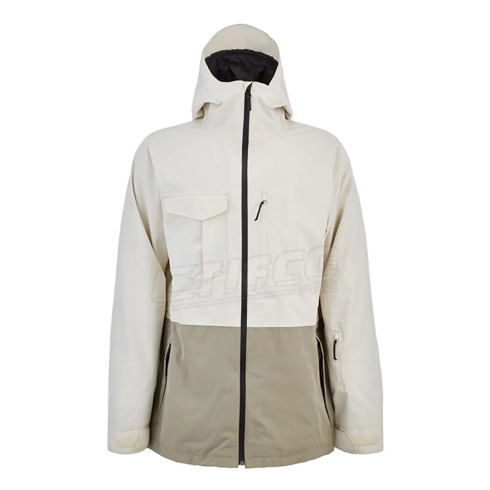 Custom Men Winter Windproof Waterproof Snowboard Ski Suit Jacket Outerwear Lightweight Hooded Climber Jacket