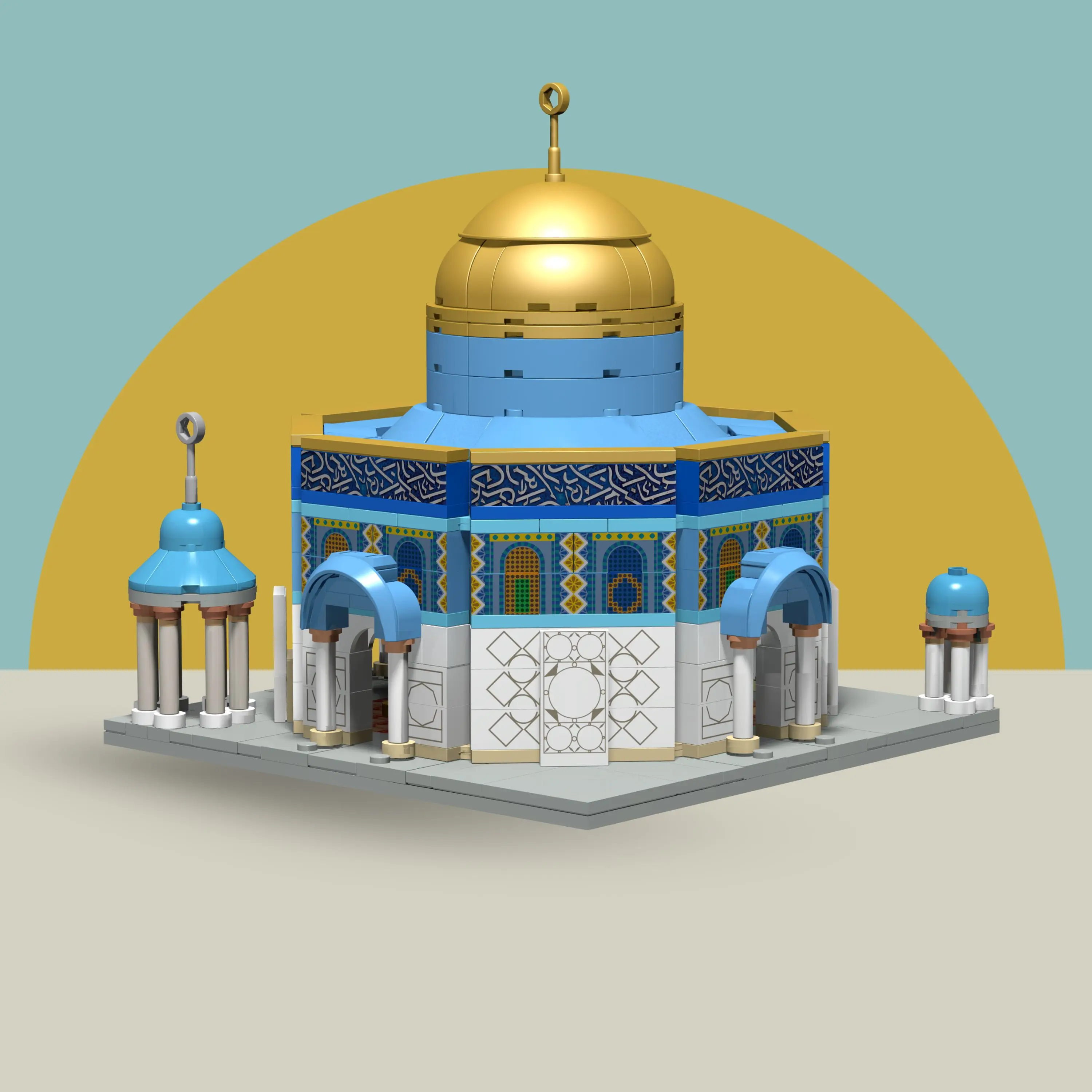 Wholesale Dome Of The Rock Building Blocks Set For Kids Educational Toys Eid Ramadan Gifts Guidebook TAKVA Kids Dome of the Rock
