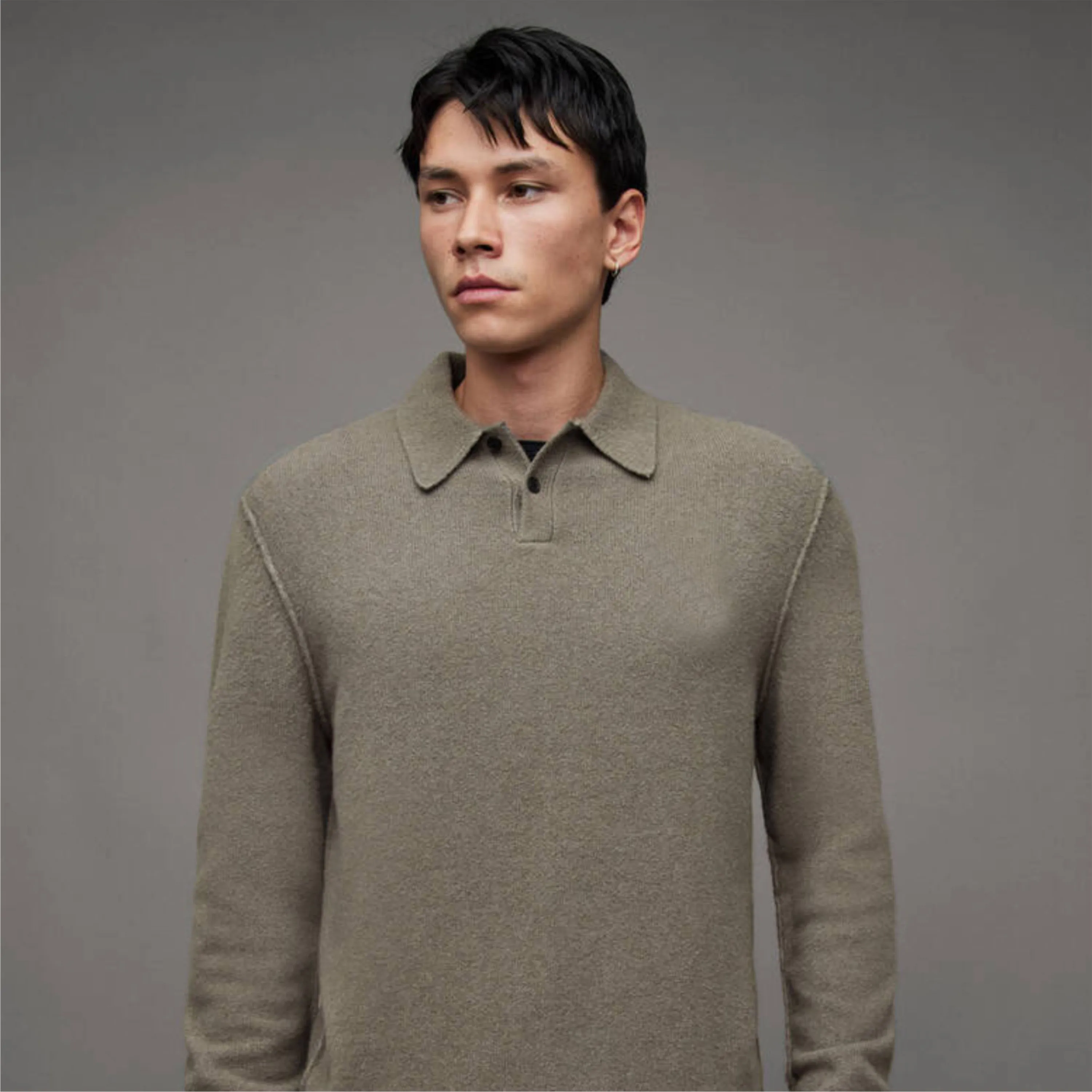 Fashion Men Polos Shirts Turn Down Collar Polos Casual Men Long Sleeve Turn Down Collar Stripes Color Block Buttons Shirt