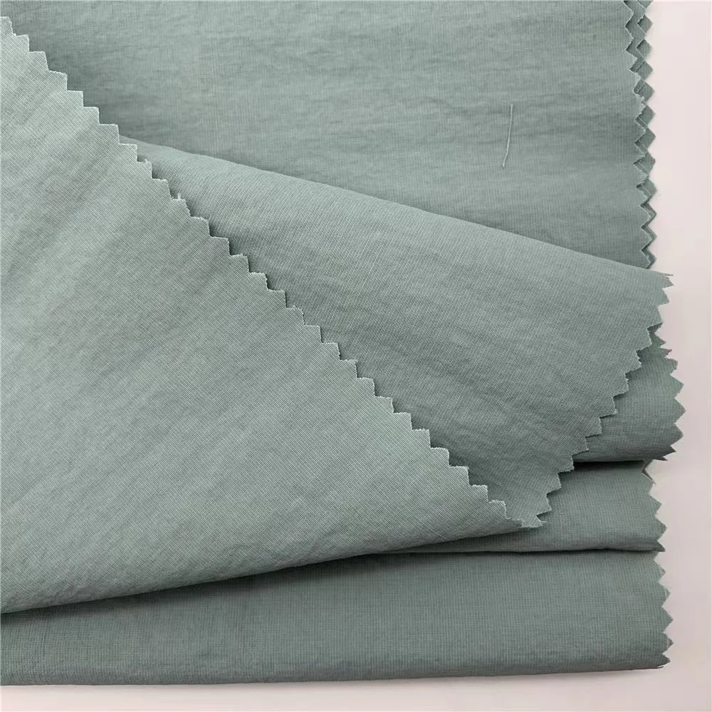 Quick dry full dull 228T 320D nylon crinkle taslon taslan fabric for outdoor