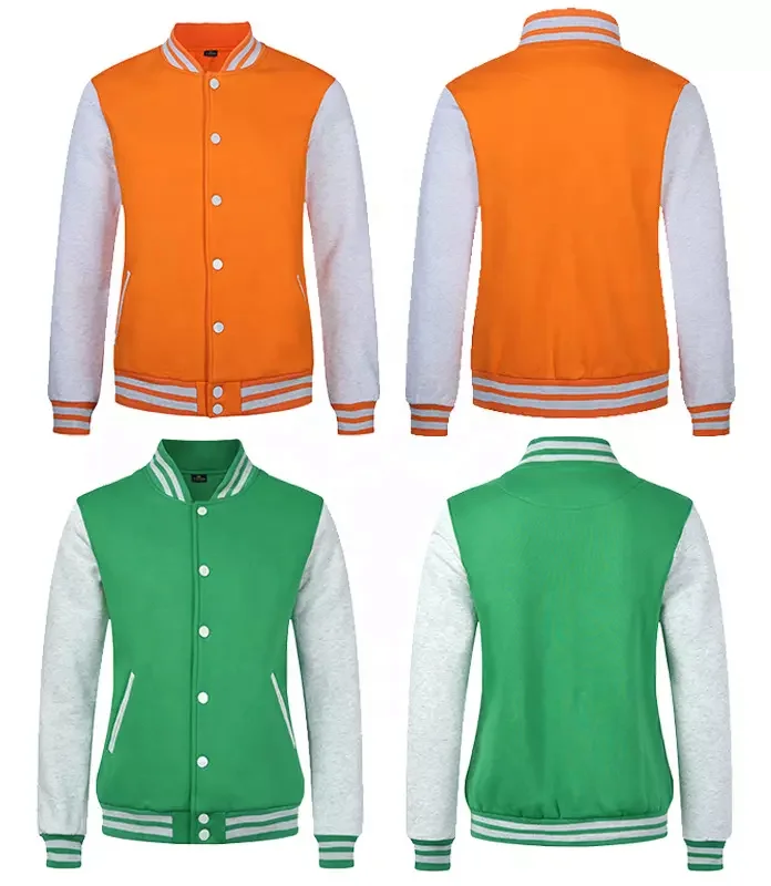 2023 Ready To Ship American Retro Coat PU Leather Letterman Jacket Embroidered Baseball Jacket for Men