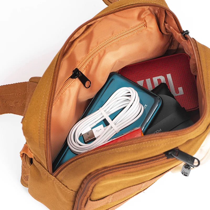 Shoulder Bag With Hidinig Waist Belt & Mesh Pocket OEM ODM Service Casual Bag Customized Backpacks From Vietnam Manufacturer