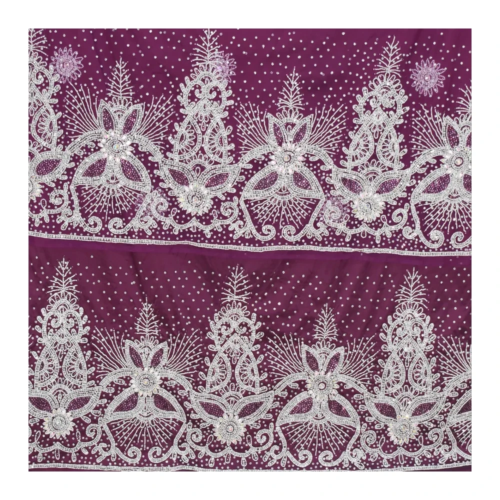 Beaded George Wrapper African Headtie New George Wrapper Style For Nigerian Women latest George Wholesale Price