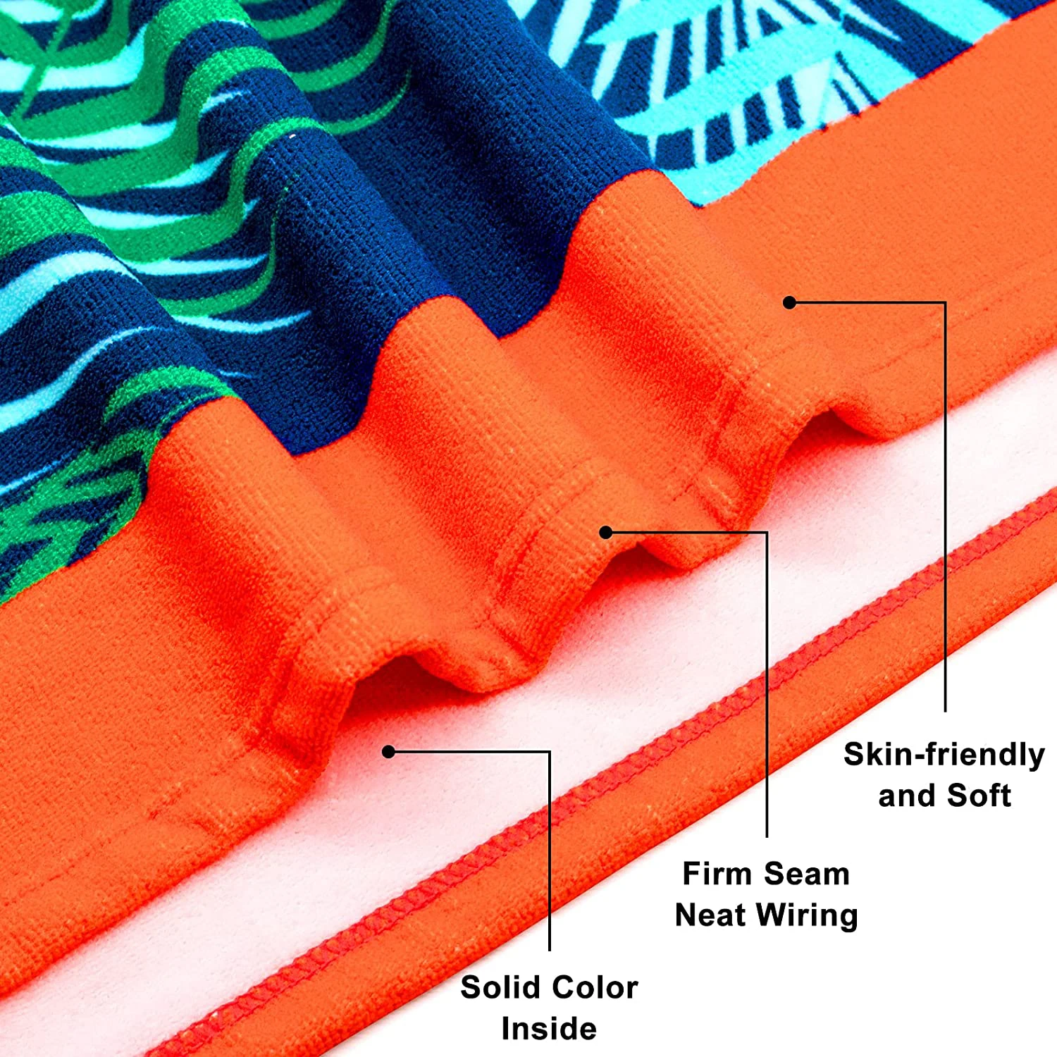 250GSM Value-Priced  Polyester Beach Towel Non-Fade Full Color Made From Dyed Microfiber Yarns by Direct Microfiber Manufacturer